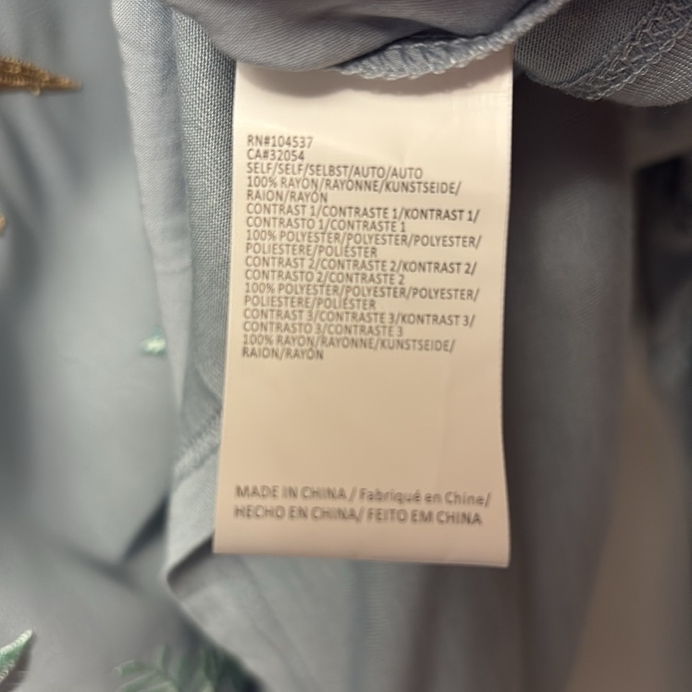 NWOT Anthropologie Tiny France’s Long Sleeve Ruffle Top in Blue Motif Various Sz - Picture 5 of 10
